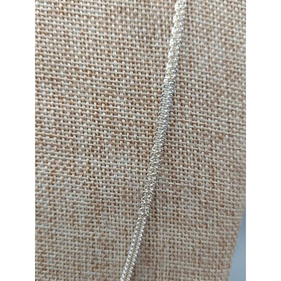 Unique Silver Tone Twisted Chain Rope Necklace Chain 24 Inches Long - Picture 6 of 10